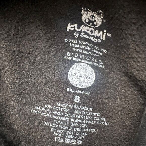 Kuromi Hoodie Womens Small Black Hoodie - Picture 4 of 6